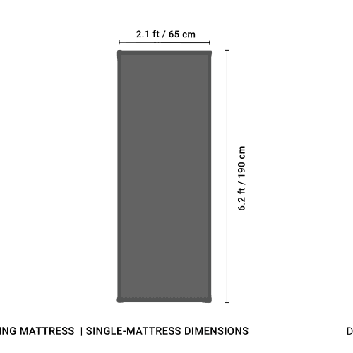 CRUA MultiFunctionalMattressSingle Dimensions