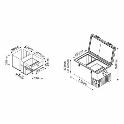 NL 70 Low Profile Fridge Dims 600x600 1