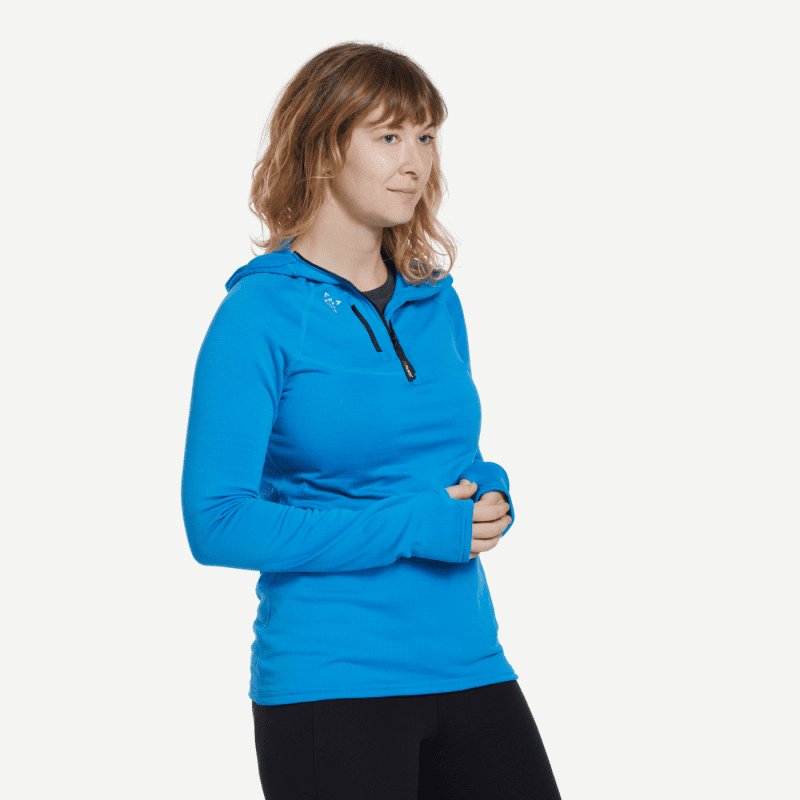 NW Alpine Women s Black Spider Hoody Columbia Blue