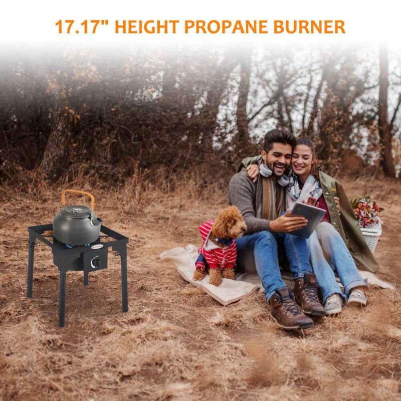 camplux propane burners 130 000 btu high pressure single propane burner perfect for home brewing turkey fry maple syrup prep 41394033787093