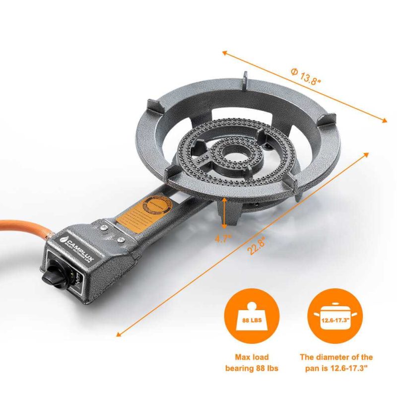 camplux propane burners 29 000 btu single burner propane stove with regulator and 5 9ft hose 41394033754325