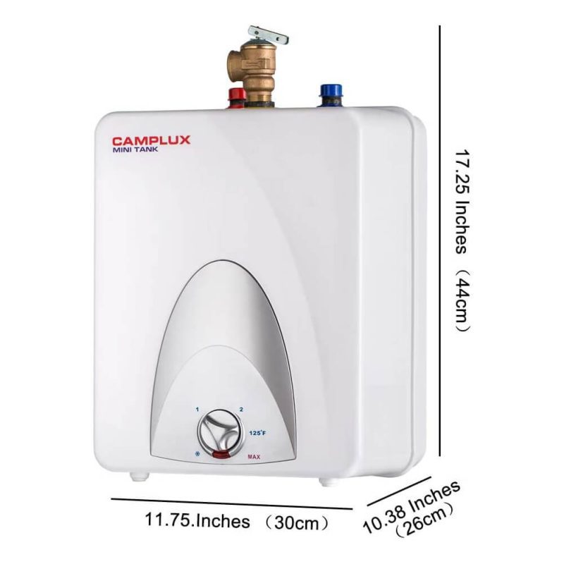 camplux propane water heater camplux electric mini tank point of use water heater 120v 2 5 gallon 41394031722709