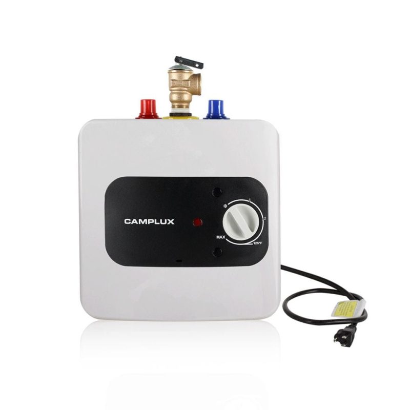 camplux propane water heater camplux electric mini tank water heater 120v 1 3 gallon 41394030772437