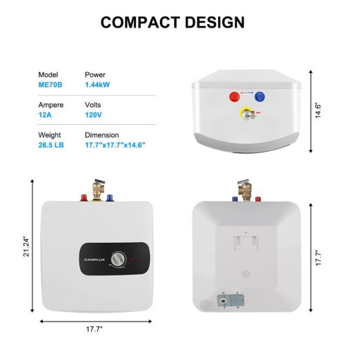 camplux propane water heater camplux electric mini tank water heater 120v 6 5 gallon 41394030379221