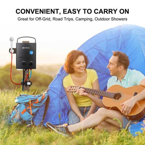 camplux propane water heater camplux propane off grid portable water heater for rv trailer camper black 41394040570069