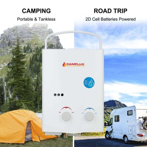 camplux propane water heater camplux propane off grid portable water heater for rv trailer camper white 41394041061589