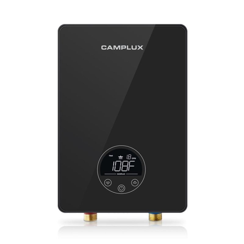 camplux propane water heater camplux tankless hot water heater electric point of use black 41394044403925