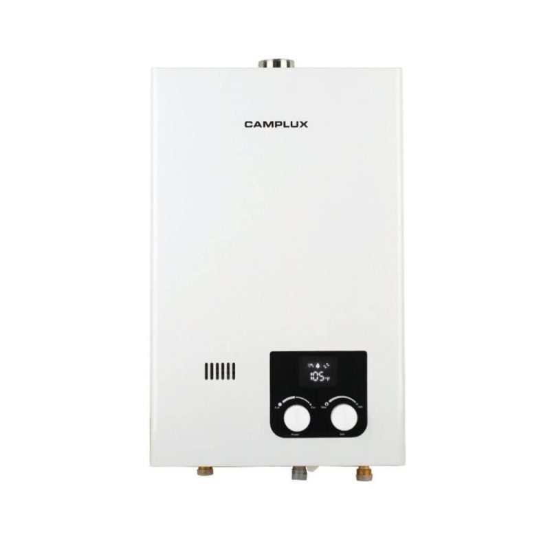 camplux propane water heater camplux tankless propane instant hot water heater 2 64 gpm white 41394046992597