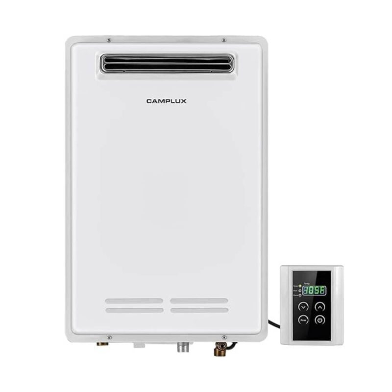 camplux propane water heater camplux whole home outdoor tankless hot water heater 6 86 gpm for 3 4 persons whole house white 41394044764373