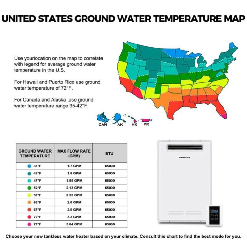 camplux propane water heater camplux whole home outdoor tankless hot water heater 6 86 gpm for 3 4 persons whole house white 41394045321429