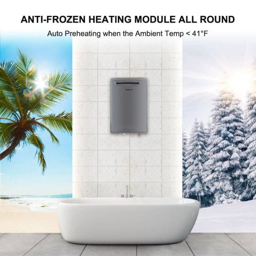 camplux propane water heater camplux whole home outdoor tankless hot water heater 6 86 gpm gray 41394043551957