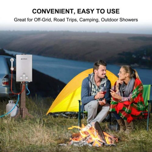 camplux propane water heater portable propane tankless water heater camplux 2 11 gpm on demand camping gas water heater gray 41394045616341