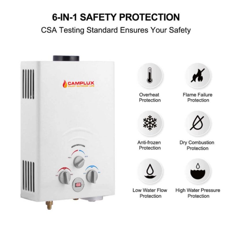 camplux propane water heater portable water heater camplux 1 58 gpm tankless gas water heater 41394046304469