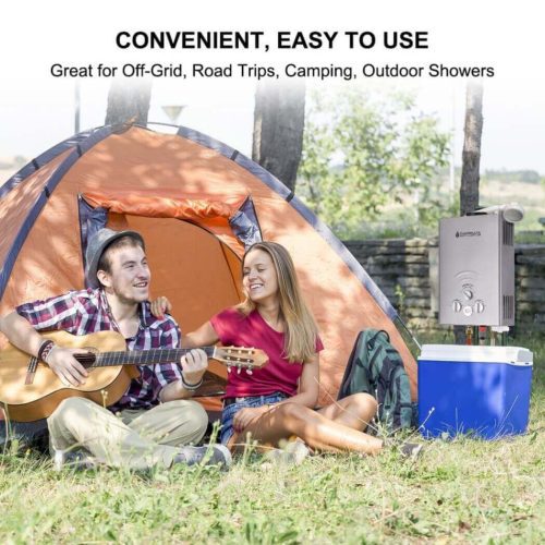 camplux propane water heater portable water heater camplux tankless water heater propane 1 58 gpm on demand water heater outdoor gas water heater gray 41394046402773