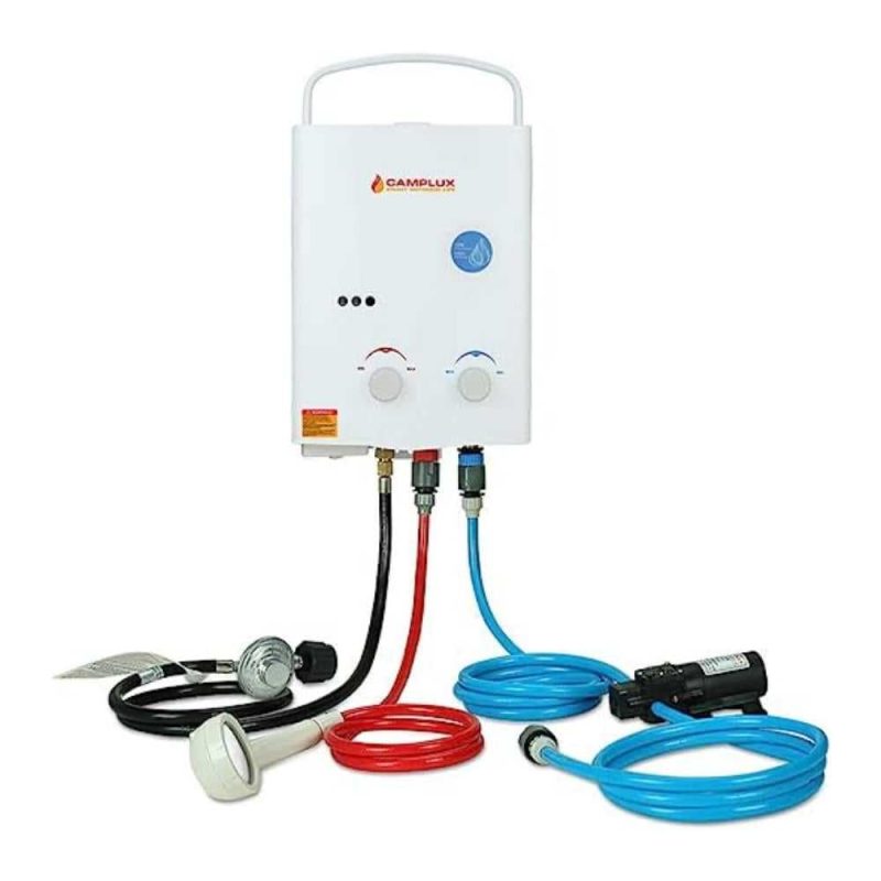 camplux propane water heater white with pump camplux camper water heater 41394030903509