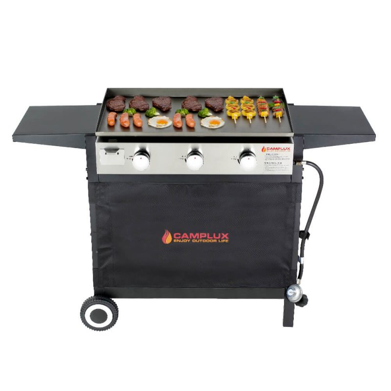 camplux stoves grills fuel camplux outdoor gas griddle grill combo 3 burner camping and tailgating 33 000 btu w 20 lb lp connector 41394035851477