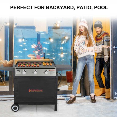 camplux stoves grills fuel camplux outdoor gas griddle grill combo 3 burner camping and tailgating 33 000 btu w 20 lb lp connector 41394038472917