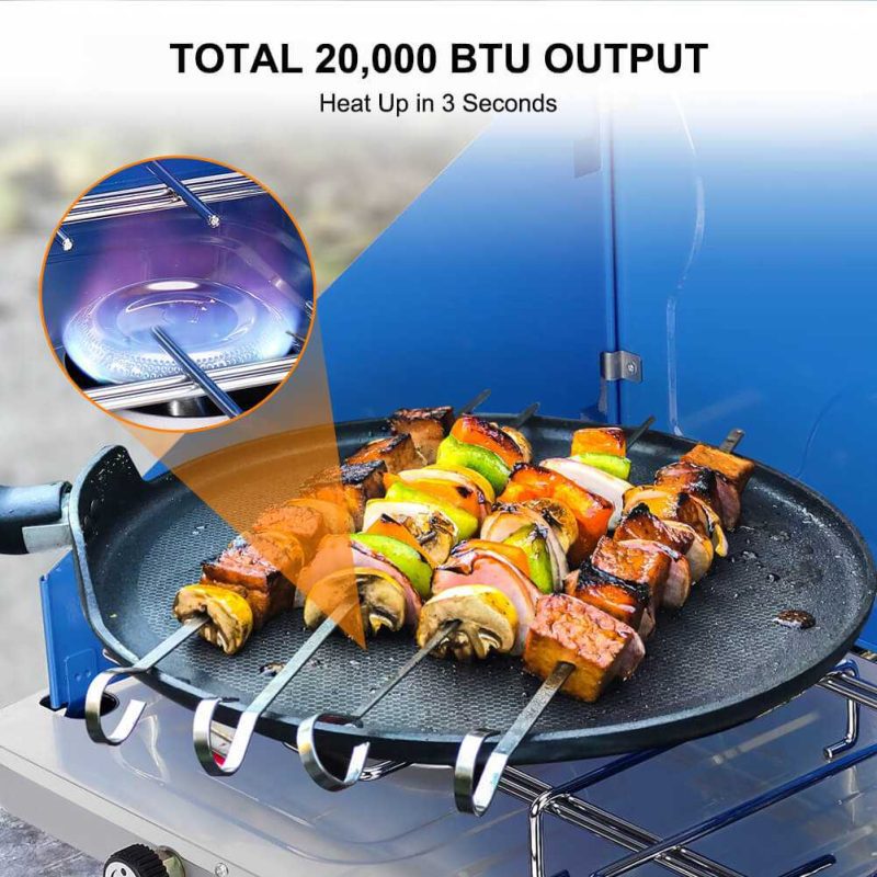 camplux stoves grills fuel camplux propane camping stove 20 000 btu camping stoves 2 burners with csa certification 41394040930517