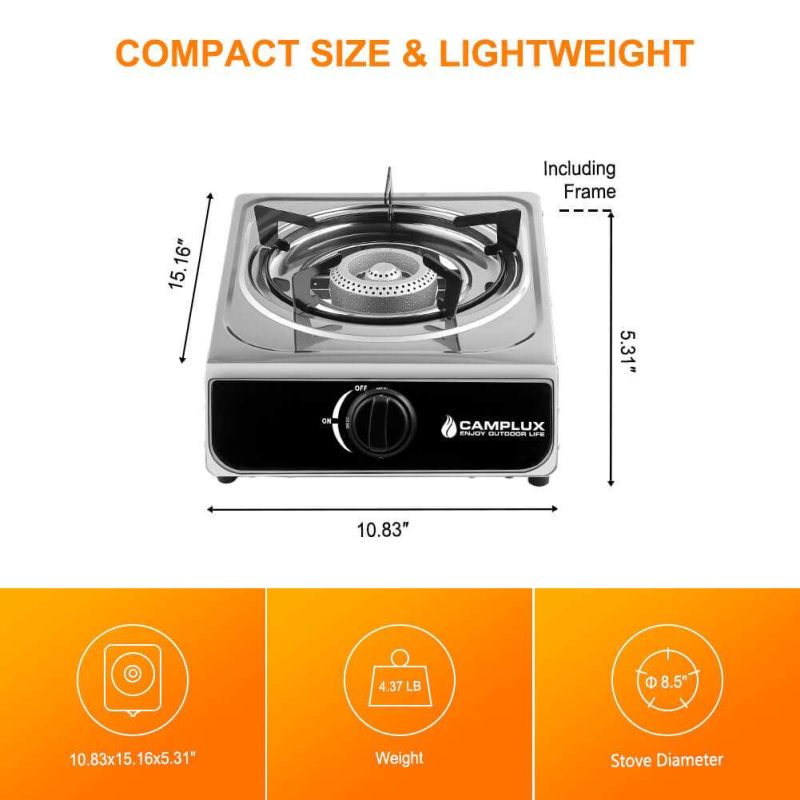 camplux stoves grills fuel camplux single burner propane stove 9 800 btu portable gas stoves 41394047680725