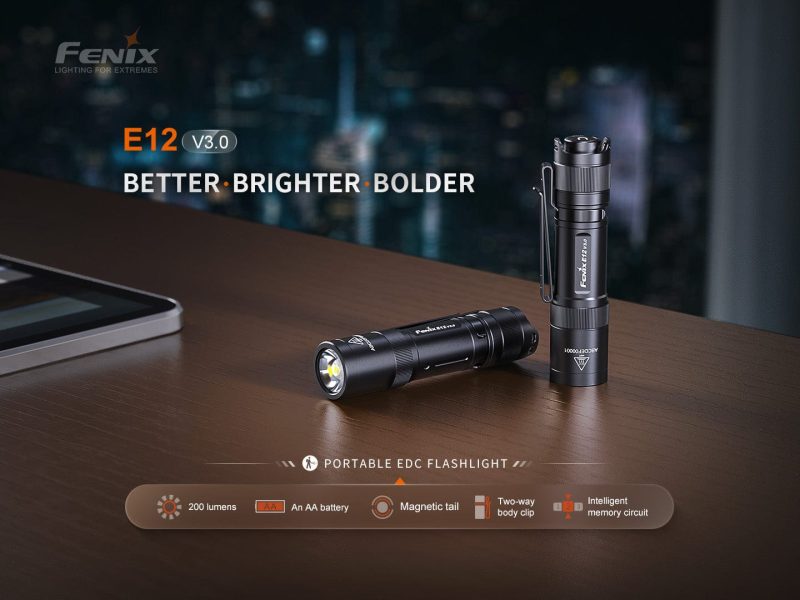 fenix store edc flashlight fenix e12 v3 portable edc flashlight 42948242669781