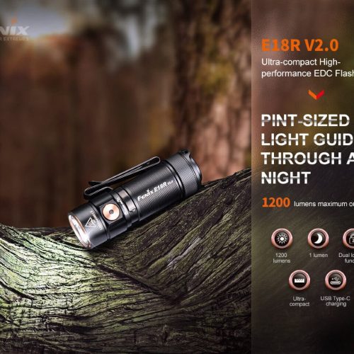 fenix store edc flashlight fenix e18r v2 rechargeable led flashlight 42948385898709