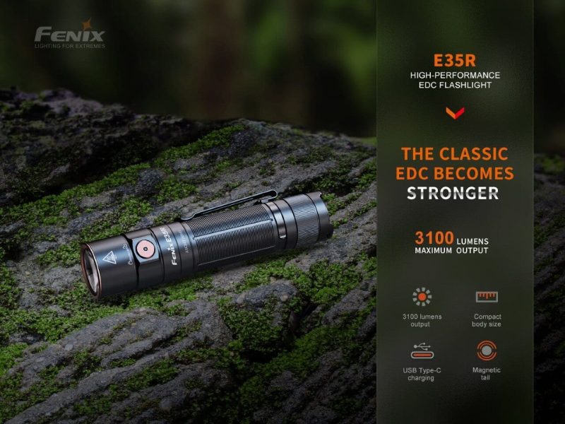 fenix store edc flashlight fenix e35r high performance rechargeable led flashlight 42948477550805