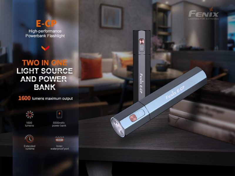 fenix store emergency flashlight fenix e cp 1600 lumen led flashlight powerbank 42948221567189