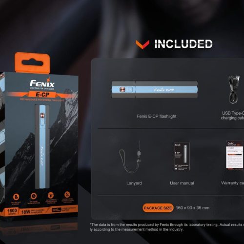 fenix store emergency flashlight fenix e cp 1600 lumen led flashlight powerbank 42948222353621