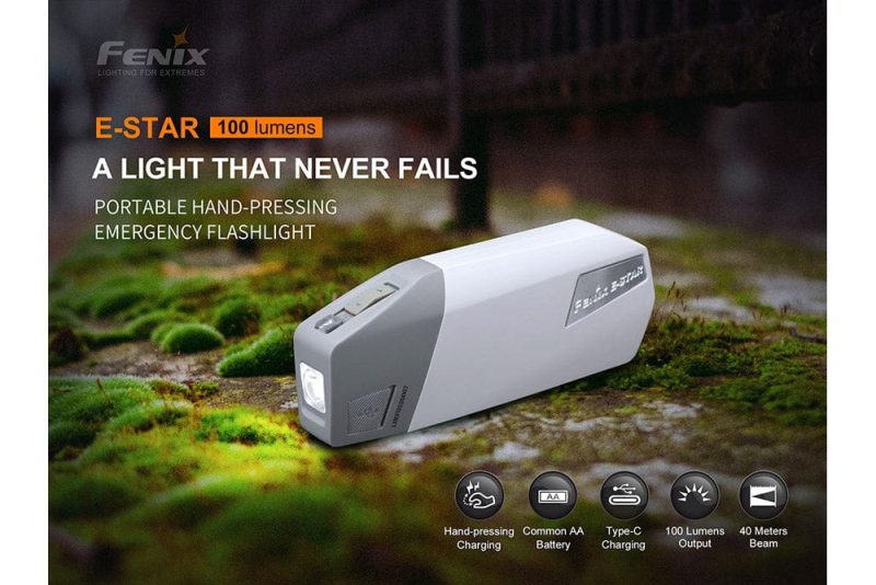 fenix store emergency flashlight fenix e star portable self powered emergency led flashlight 42948460511445