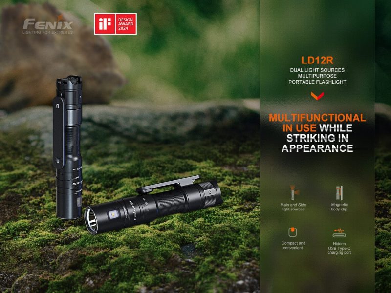 fenix store flashlights fenix ld12r dual light flashlight 600 lumens 42948216750293