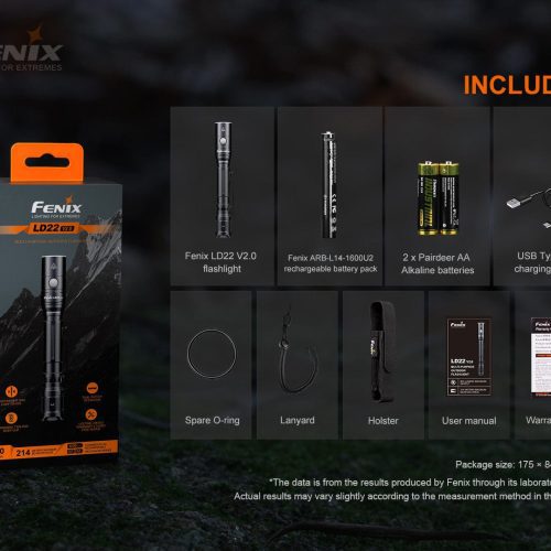 fenix store flashlights fenix ld22 v2 compact led flashlight 800 lumens 42948188963029