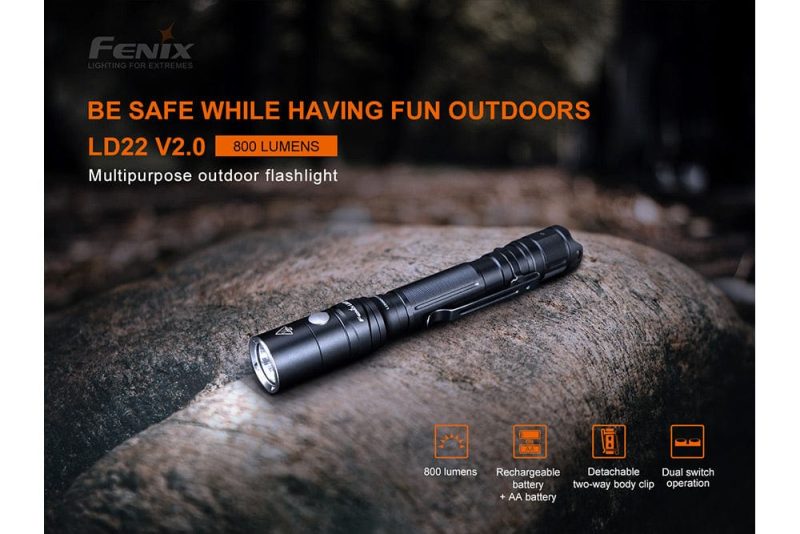 fenix store flashlights fenix ld22 v2 compact led flashlight 800 lumens 42948189552853