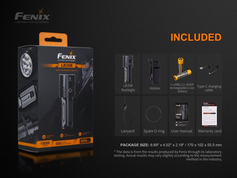 fenix store flashlights fenix lr35r rechargeable led flashlight 10 000 lumens 42948197613781