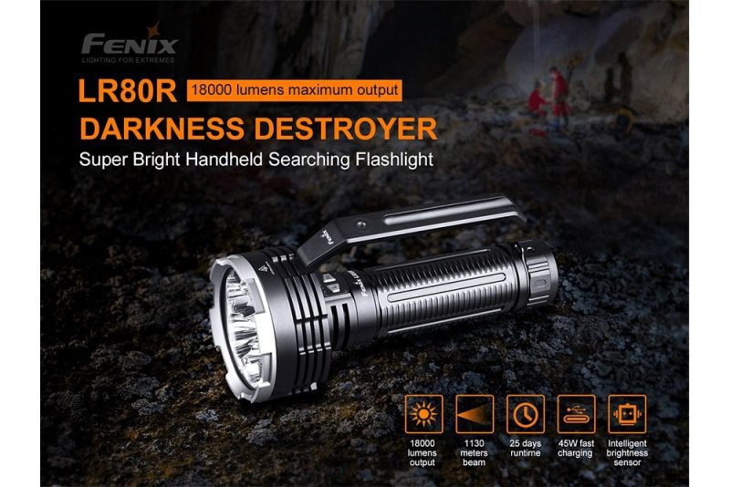 fenix store flashlights fenix lr80r rechargeable led searchlight 18000 lumens 42948217340117