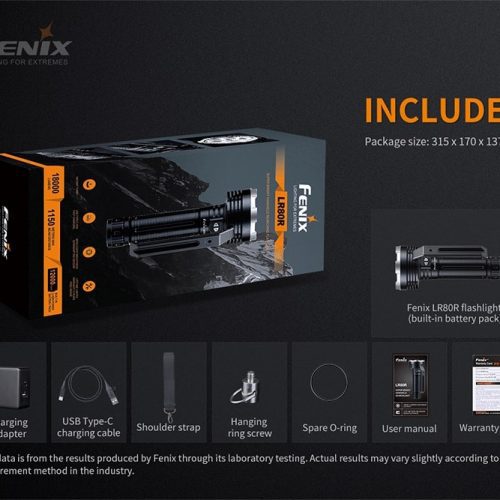 fenix store flashlights fenix lr80r rechargeable led searchlight 18000 lumens 42948218061013