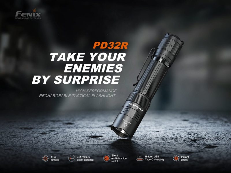 fenix store flashlights fenix pd32r rechargeable silent switch led flashlight 42948249321685