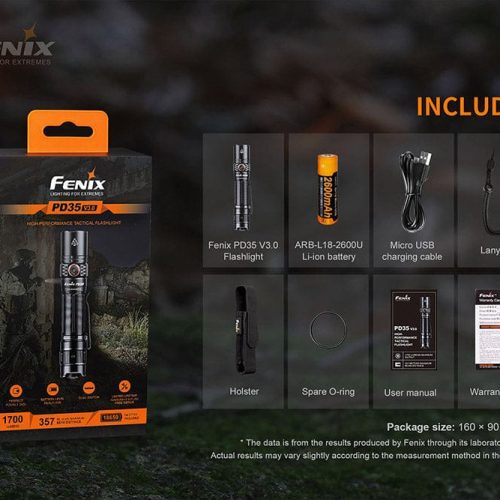 fenix store flashlights fenix pd35 v3 0 everyday carry flashlight 1700 lumens 42948242473173