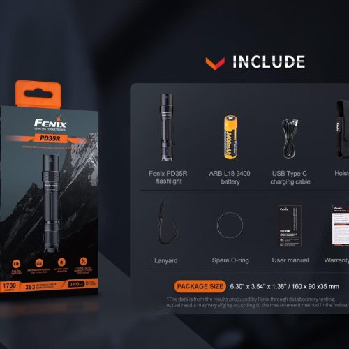 fenix store flashlights fenix pd35r compact rechargeable tactical flashlight 42948228776149