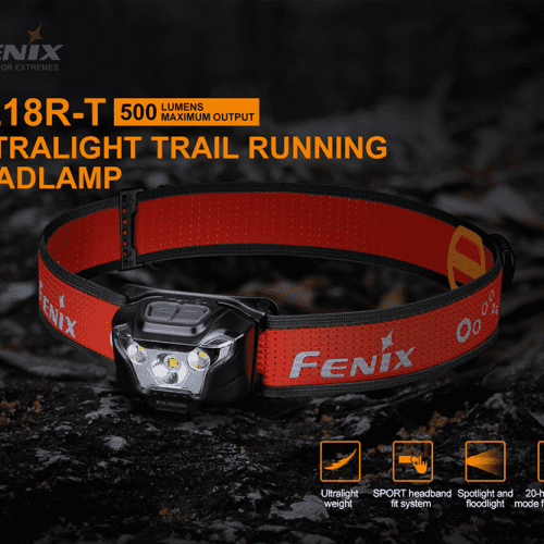 fenix store headlamp fenix hl18r t lightweight rechargeable led headlamp 500 lumens 42948192403669