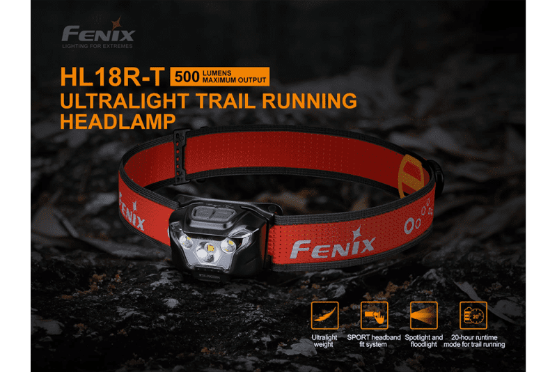 fenix store headlamp fenix hl18r t lightweight rechargeable led headlamp 500 lumens 42948192403669