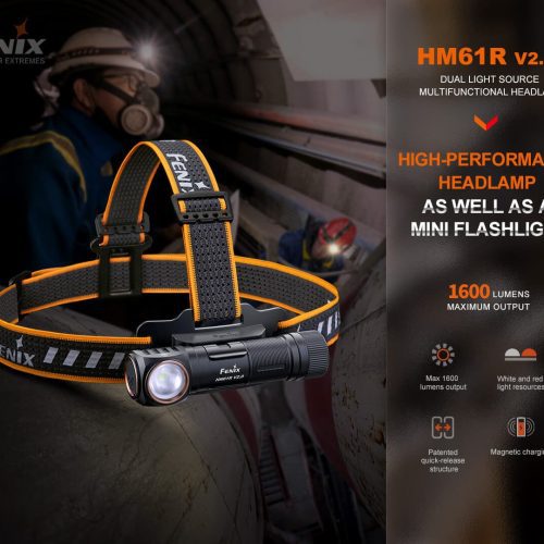 fenix store headlamp fenix hm61r v2 rechargeable led headlamp 1600 lumens 42948228088021