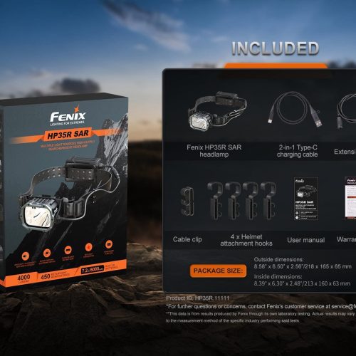 fenix store headlamp fenix hp35r search and rescue headlamp 42948252270805