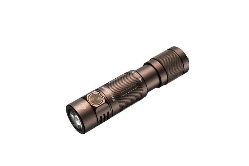 fenix store keychain flashlight brown fenix e05r mini keychain led flashlight 400 lumens 42948225958101