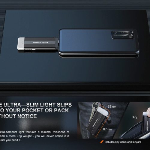 fenix store keychain flashlight fenix e spark ultra thin powerbank led flashlight 42948482400469