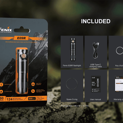 fenix store keychain flashlight fenix e09r rechargeable high output flashlight 600 lumens 42948214980821