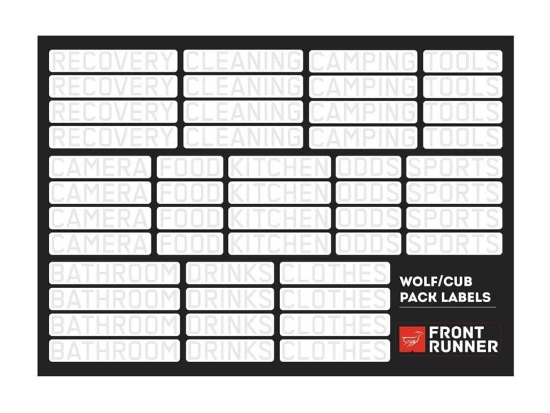 front runner camping gear wolf cub pack organizing labels by front runner 6625269612606