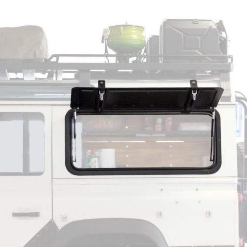 front runner exterior land rover defender 1983 2016 gullwing window aluminium by front runner 31623936606371