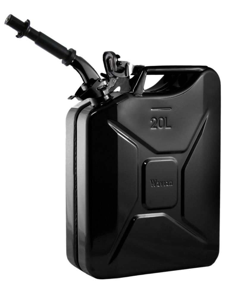 front runner fuel storage black wavian 20l jerry can w spout and adapter 36986224443605