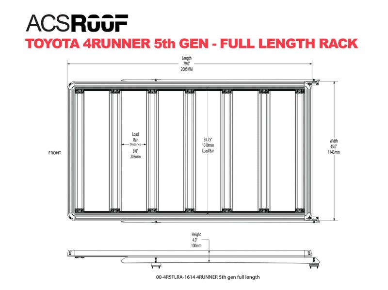 front runner roof racks acs roof over cab platform rack by leitner 40468250034389