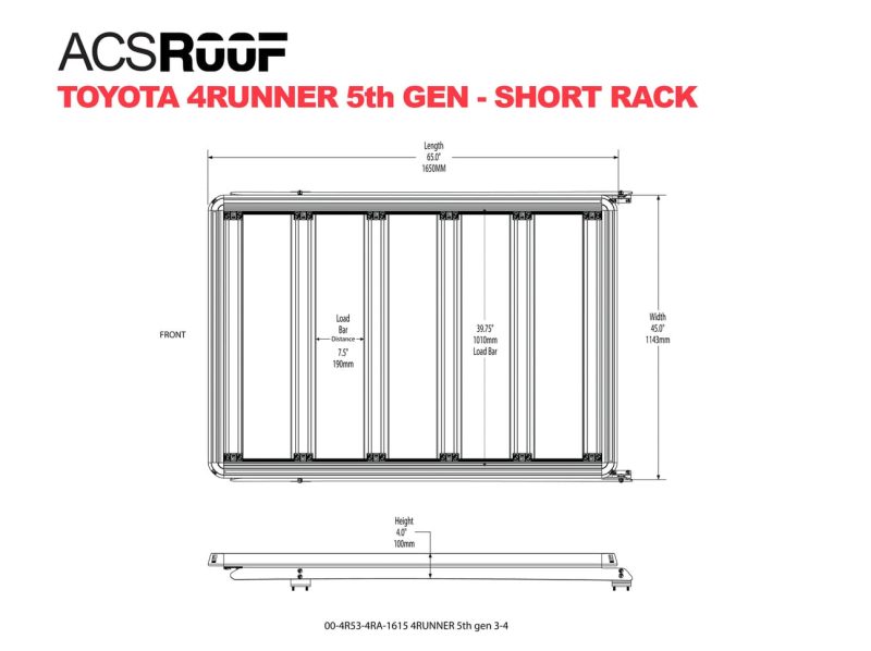 front runner roof racks acs roof over cab platform rack by leitner 40468250296533